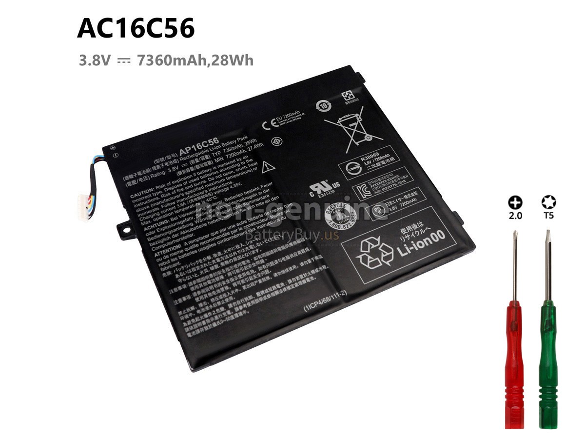 battery for Acer SWITCH 10 V SW5-017-196Q