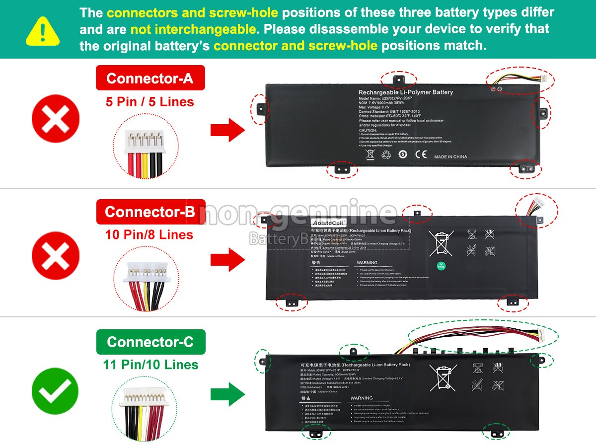 battery for Gateway U3576127PV-2S1P
