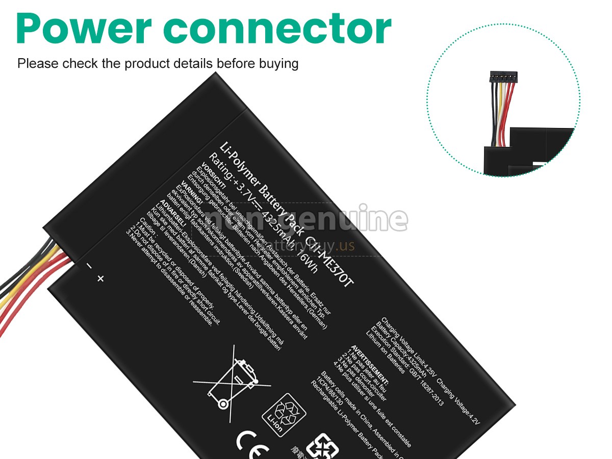 battery for Asus C11-ME370T