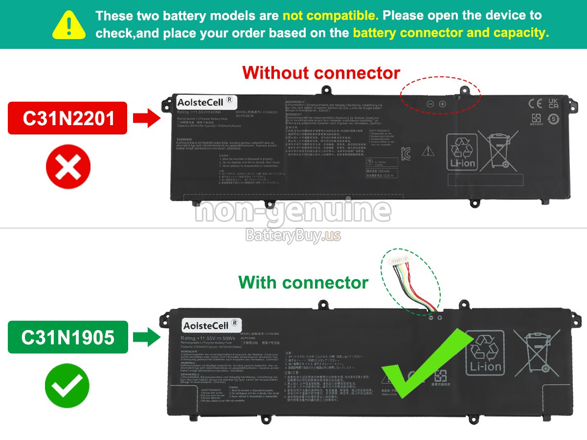 battery for Asus VivoBook 15 X1504ZA-BQ522W