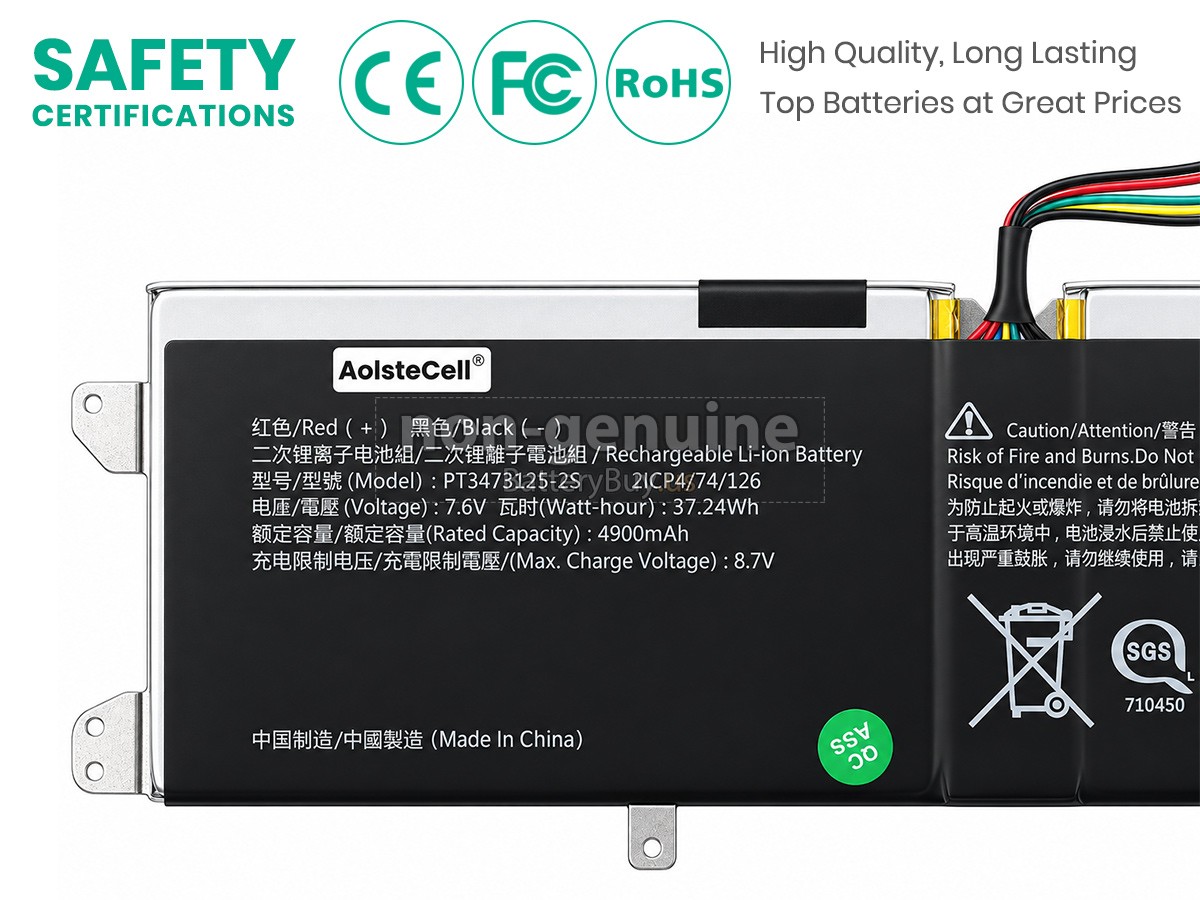 battery for Avita PT3473125-2S