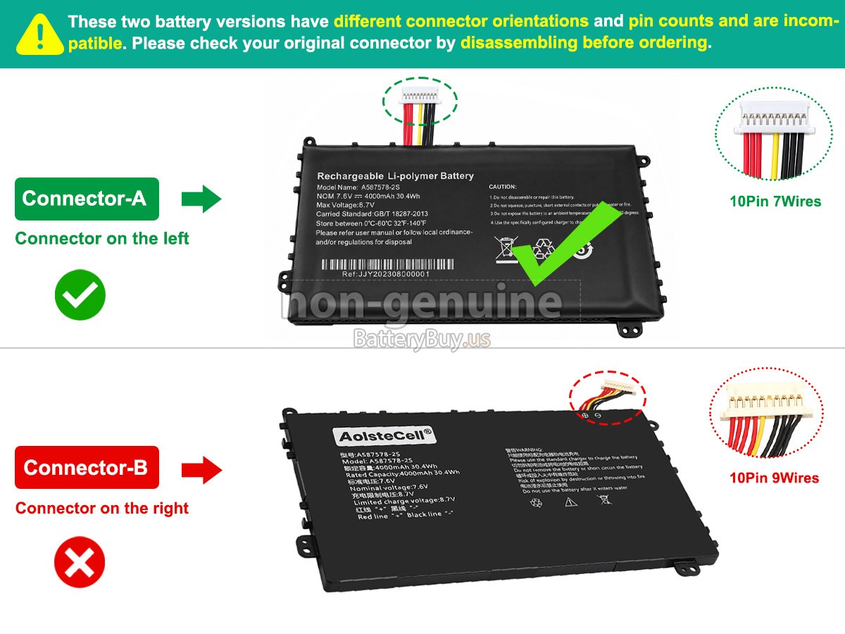 battery for AXIOO A587578-2S