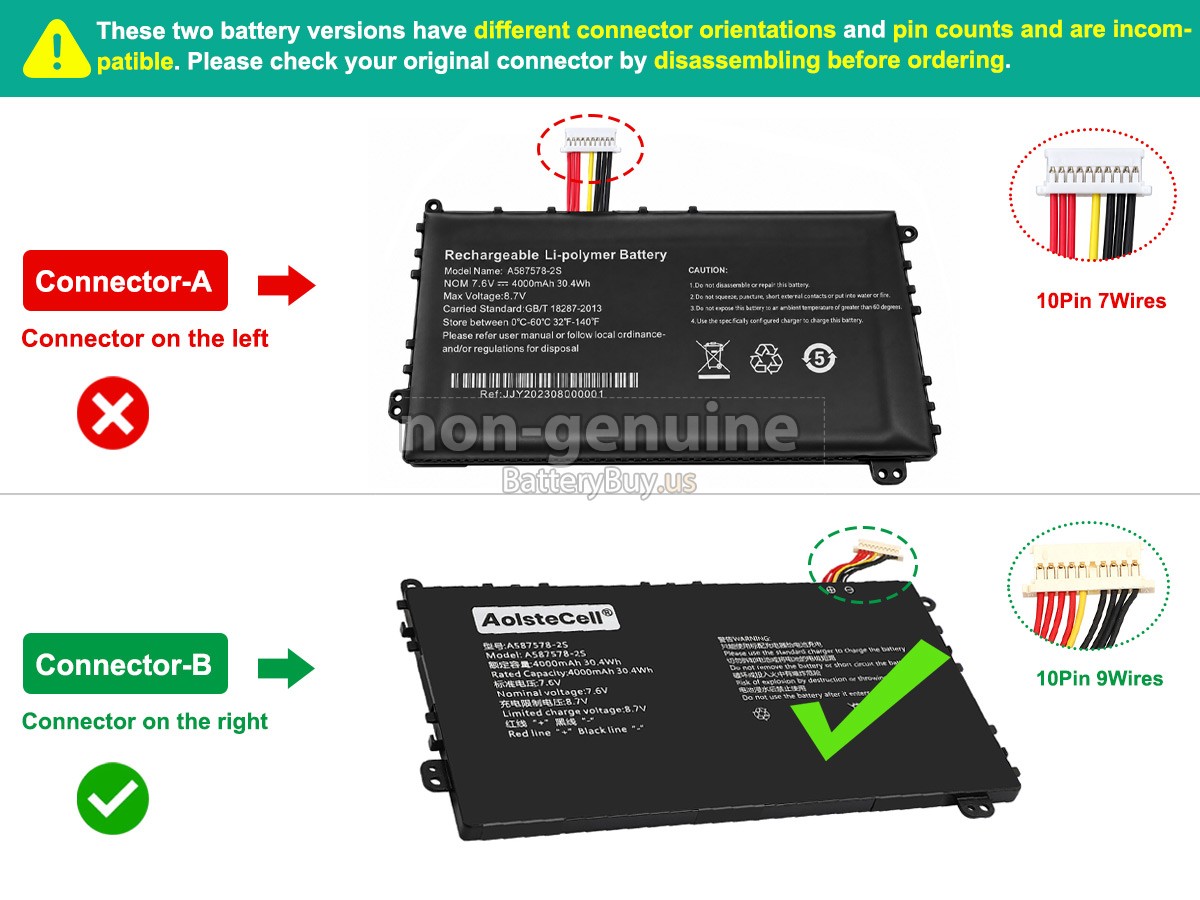 battery for AXIOO A587578-2S