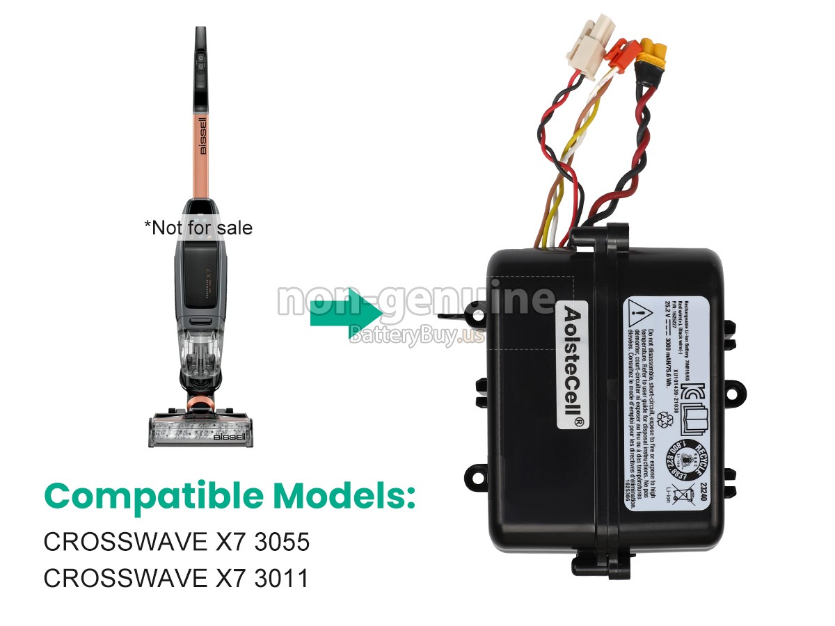 battery for Bissell CROSSWAVE X7 3011