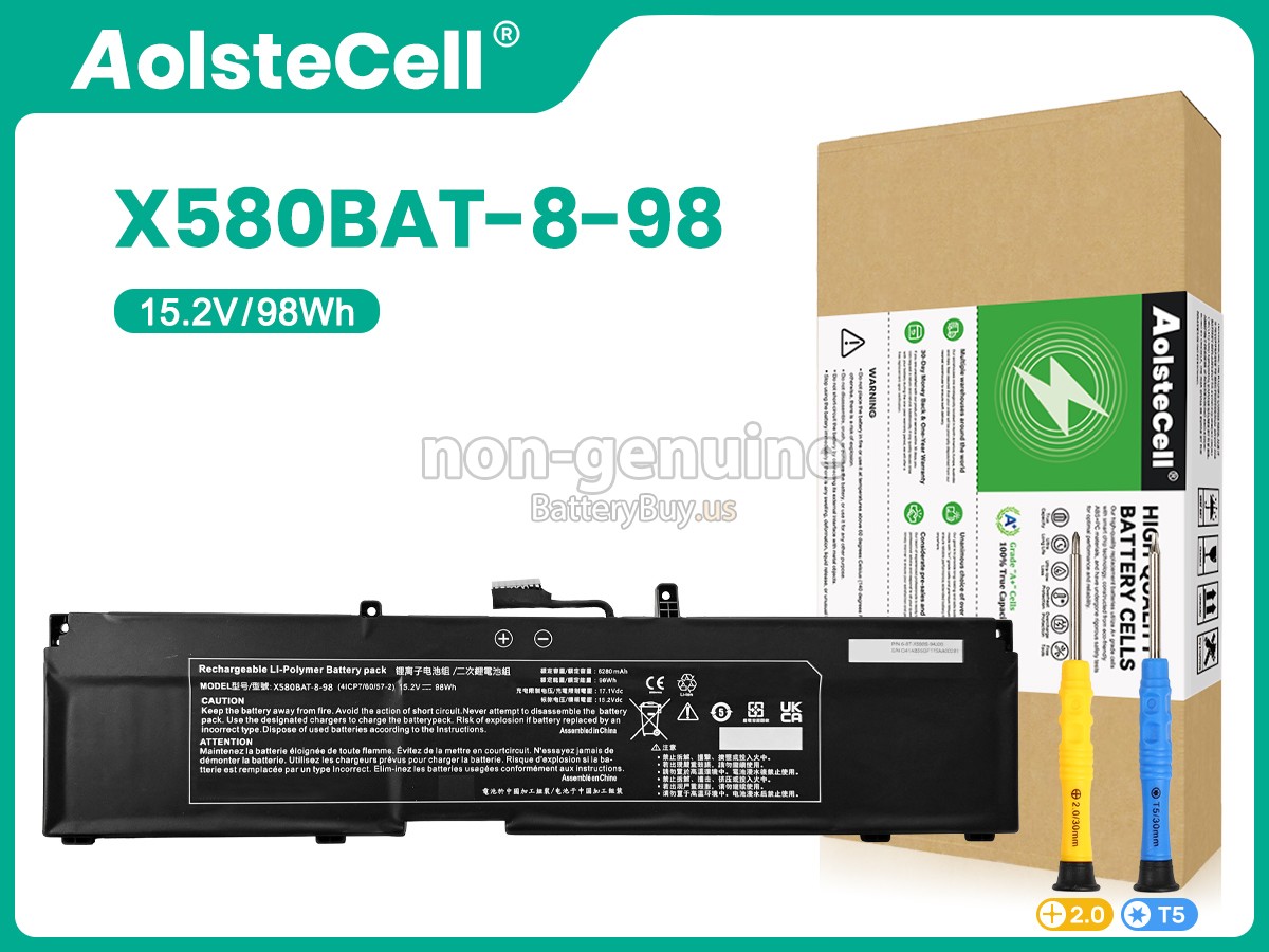 battery for Clevo 6-87-X580S-94J00