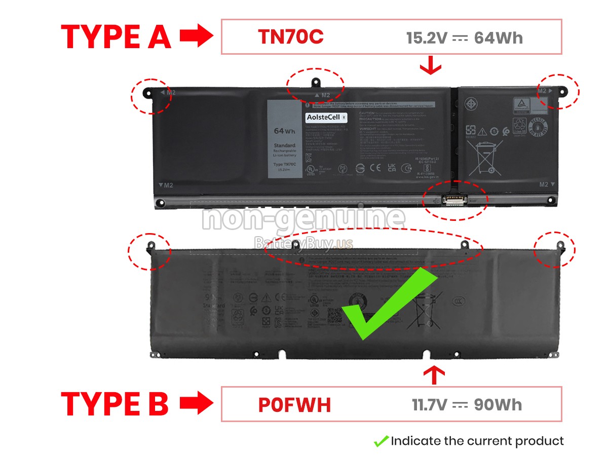 battery for Dell P132F003