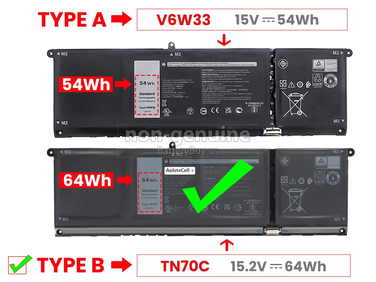 battery for Dell V6W33-A