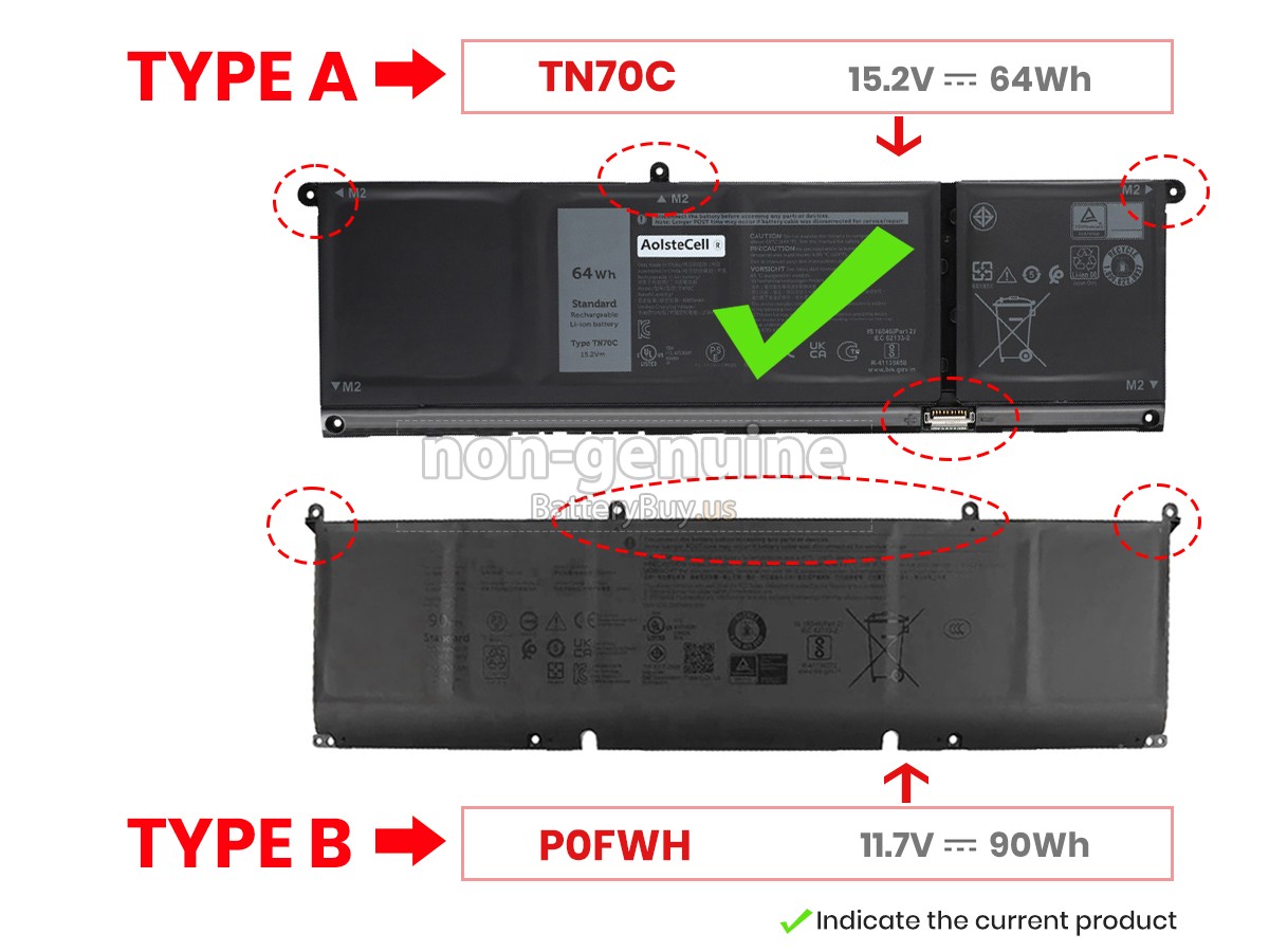 battery for Dell P132F003