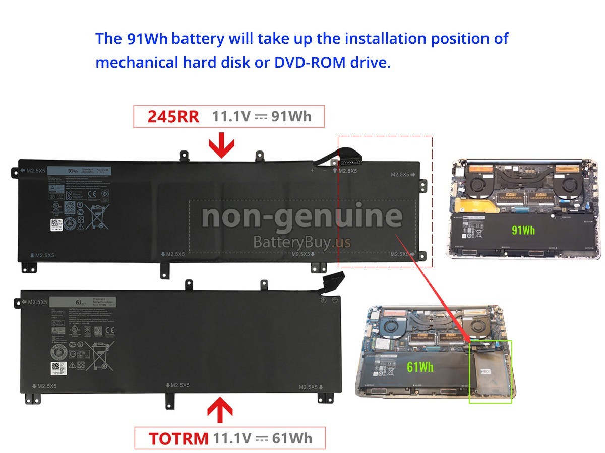 battery for Dell Precision M3800