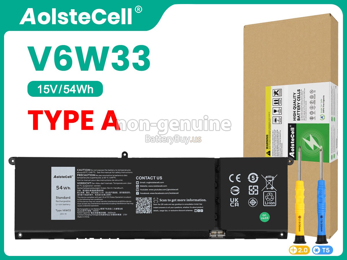 battery for Dell V6W33-A
