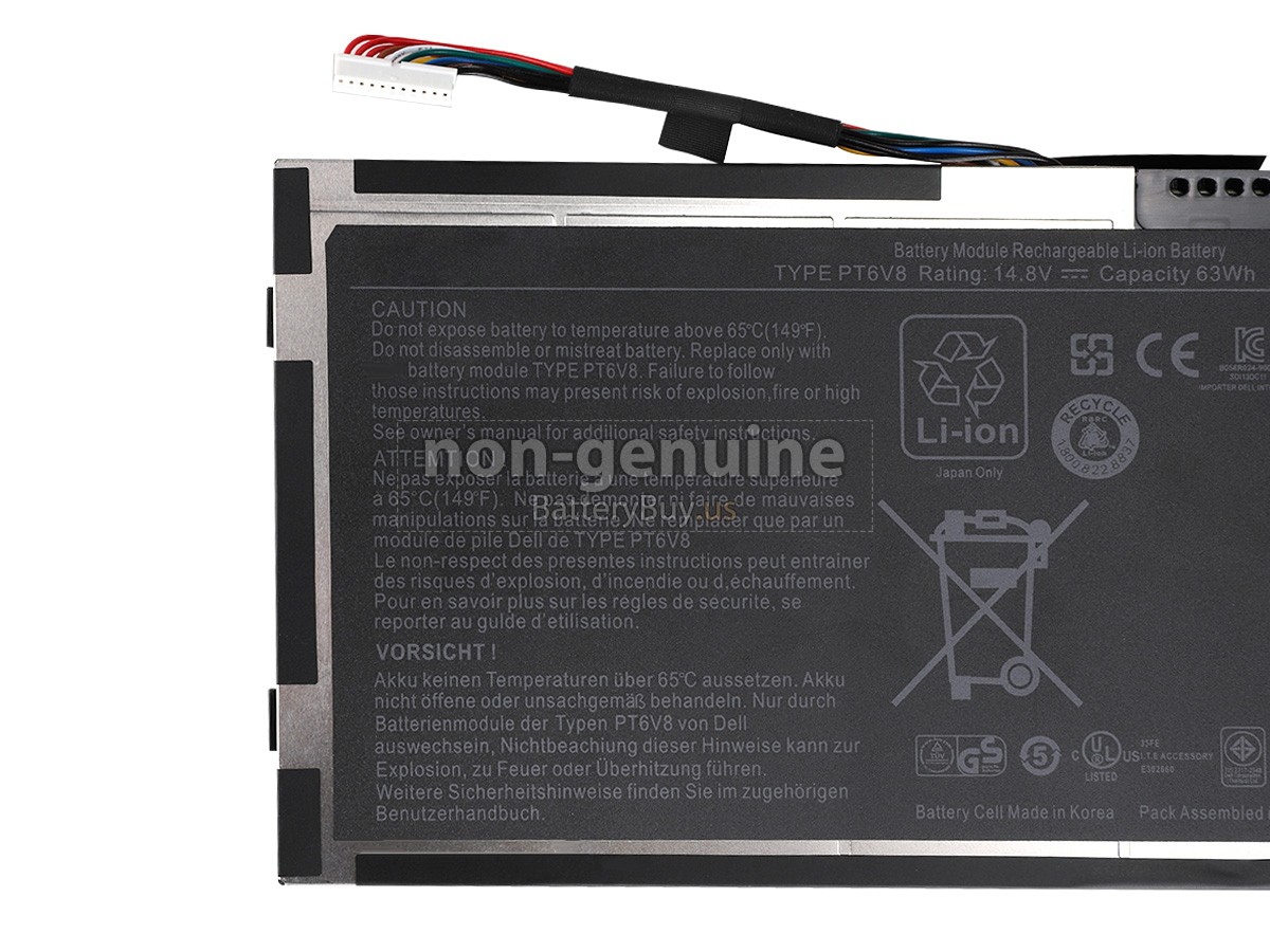 battery for Dell KR08P6X6