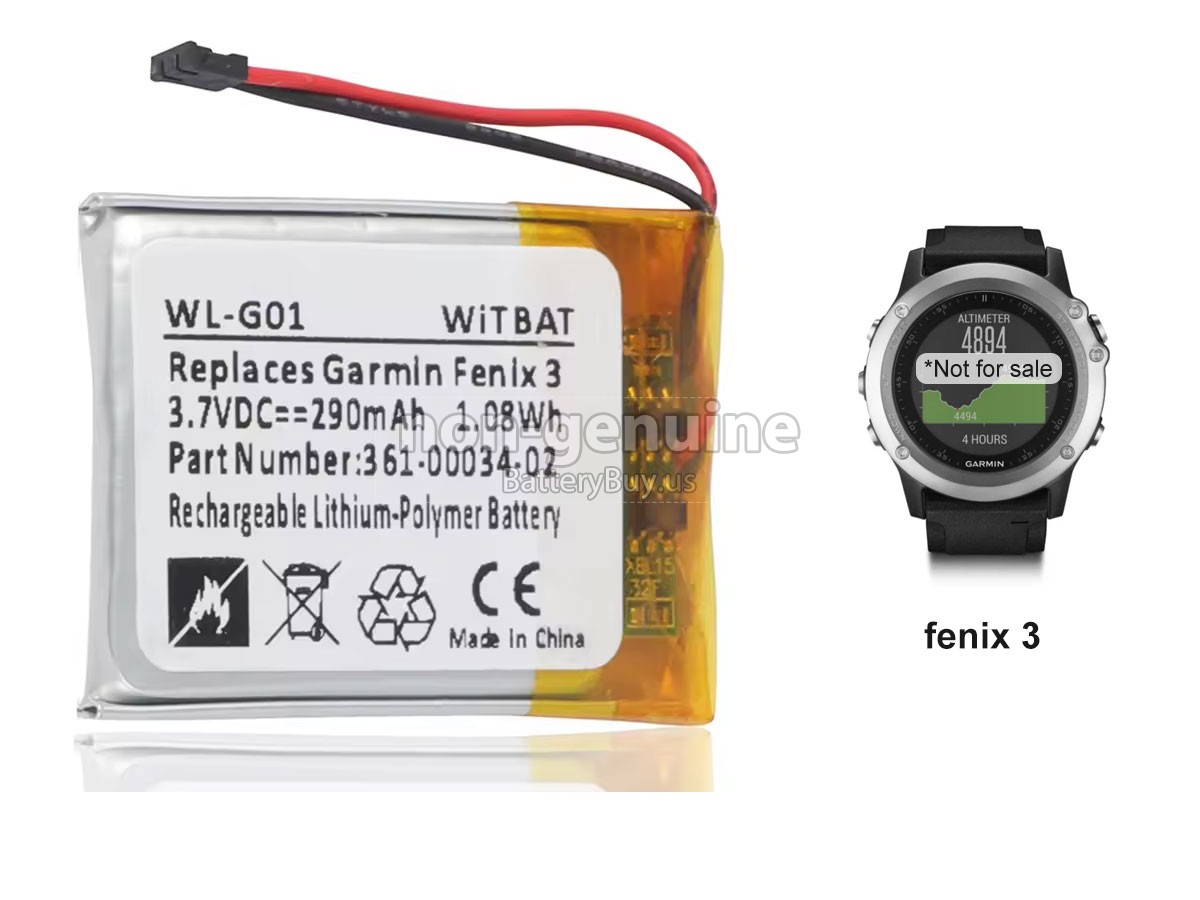 battery for Garmin 361-00034-02