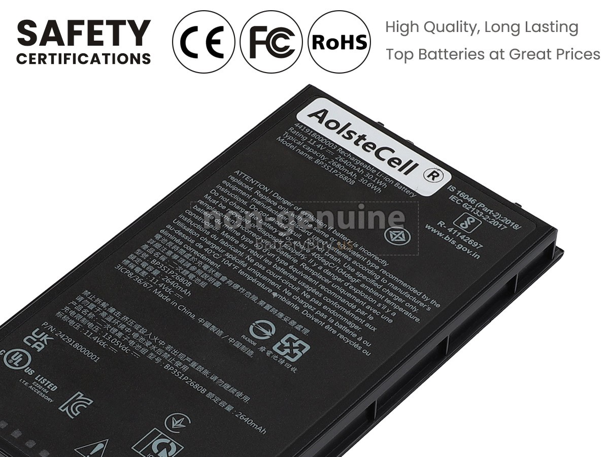 battery for Getac BP3S1P2680B