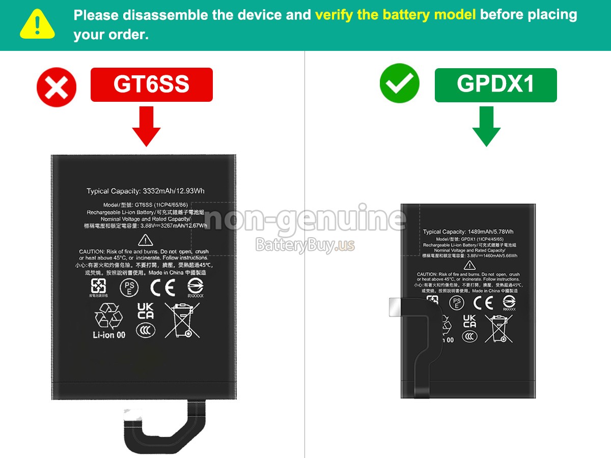 battery for Google PIXEL FOLD