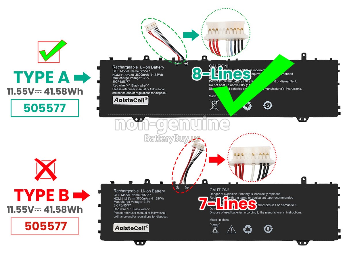 battery for Haier 505577