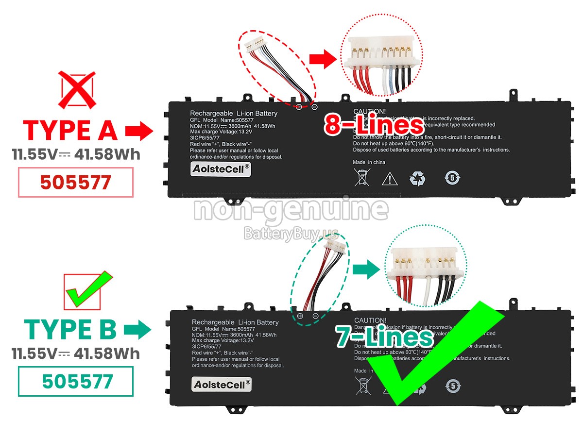 battery for Haier 505577