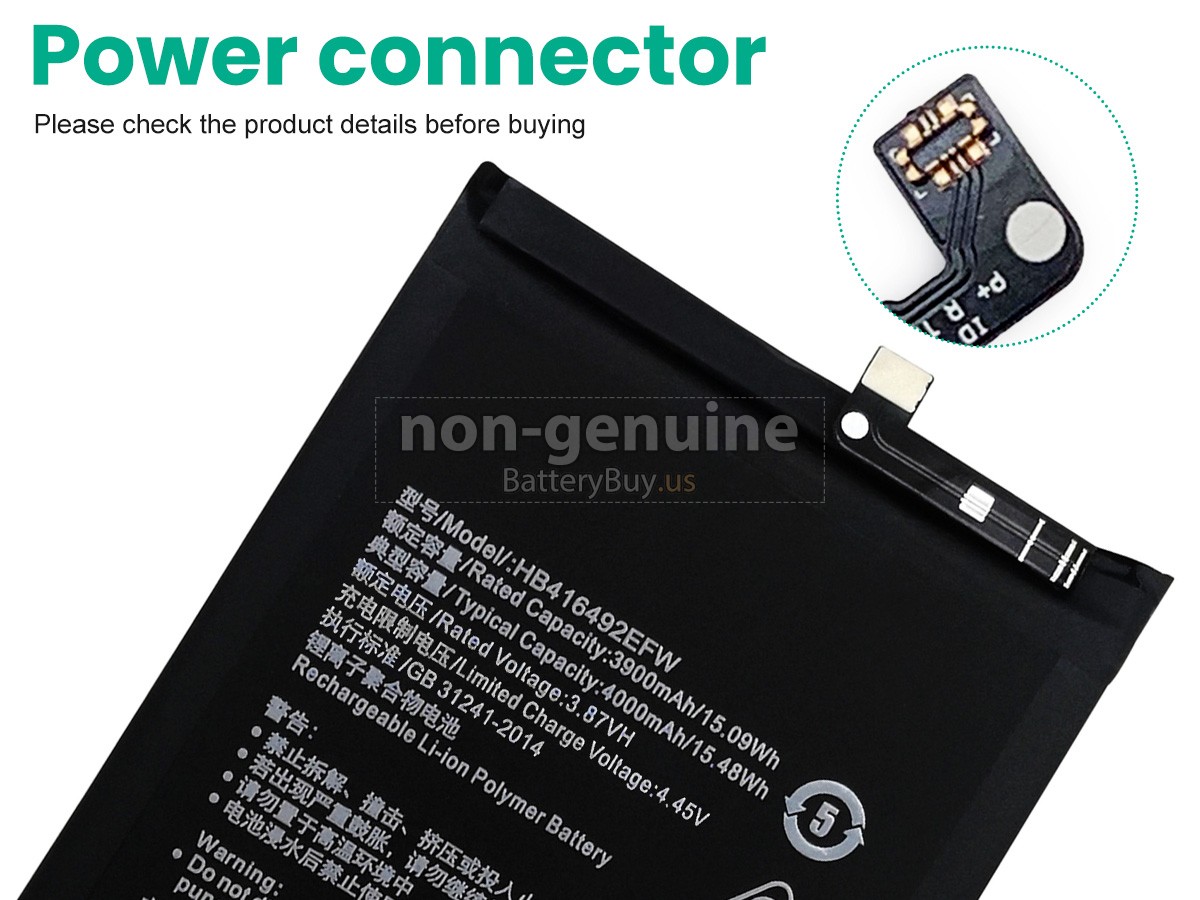 battery for Honor HB416492EFW