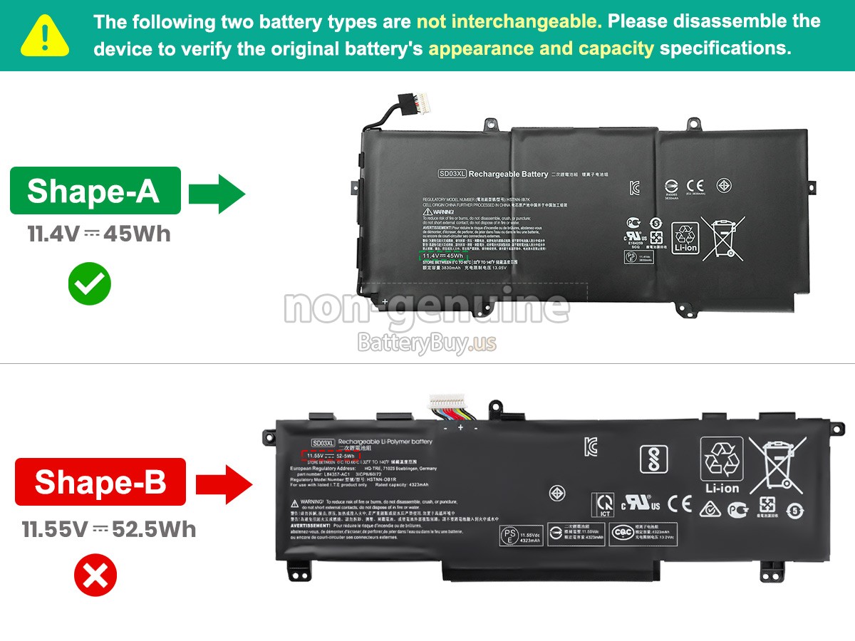 battery for HP SD03XL