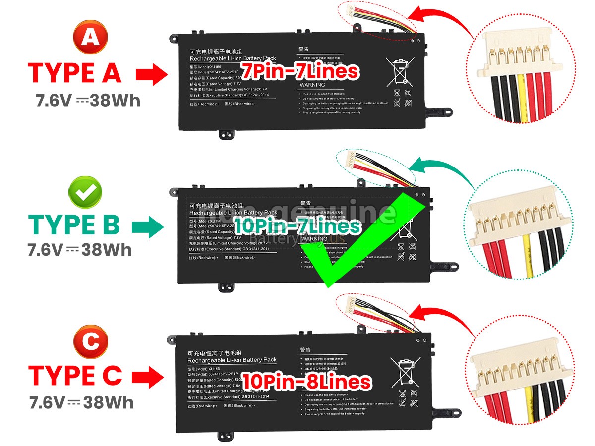 battery for Hyundai 5074116PV-2S1P