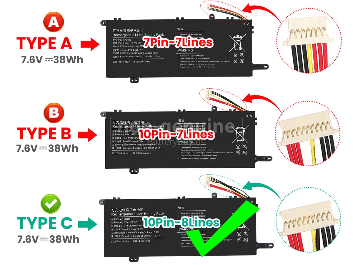 battery for Hyundai 5074116PV-2S1P