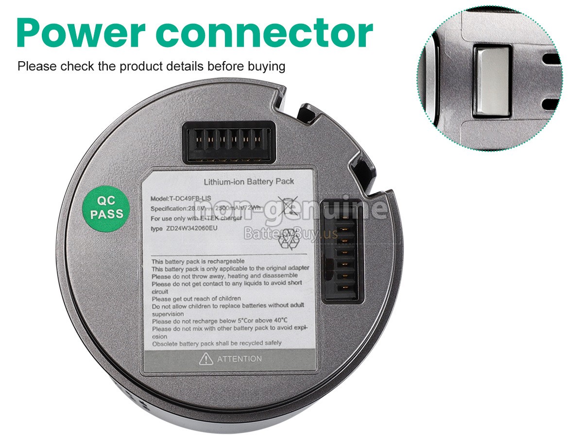 battery for JIMMY T-DC49FB-LIS