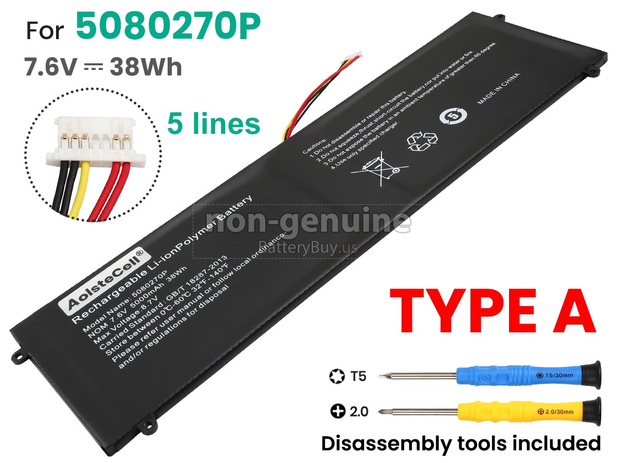 battery for Jumper 5080270P