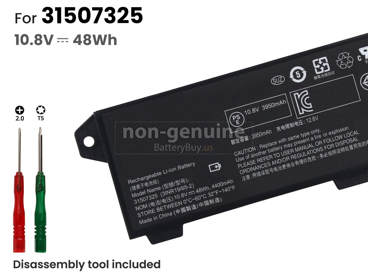 battery for Lenovo 31507325(3INR19/65-2)