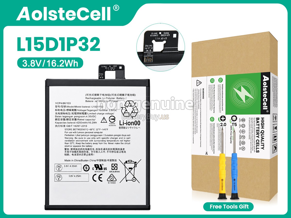 battery for Lenovo L15D1P32