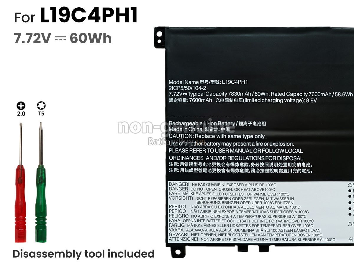 battery for Lenovo L19C4PH1(2ICP5/50/104-2)