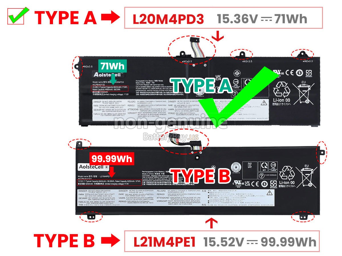 battery for Lenovo LEGION S7 16ARHA7-82UG000DSP