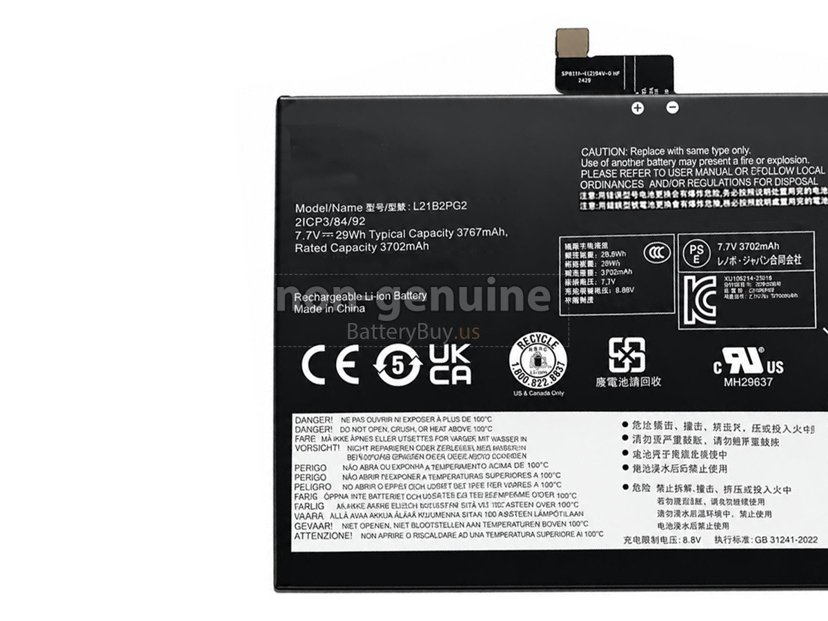 battery for Lenovo 5B11F38377