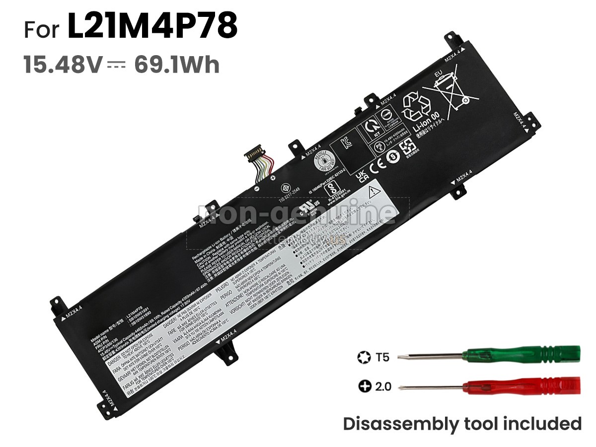 battery for Lenovo L21M4P78(4ICP3/66/136)