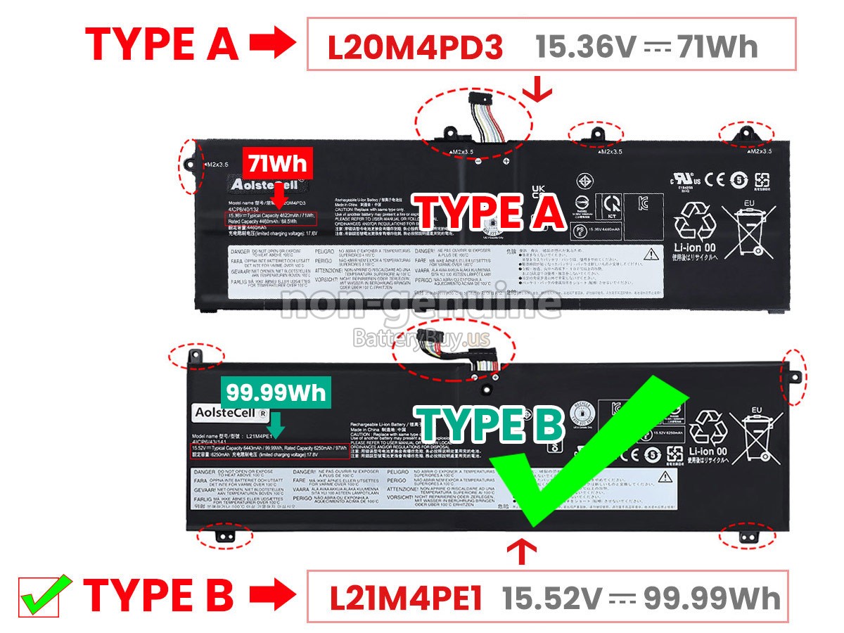 battery for Lenovo LEGION S7 16ARHA7-82UG000DSP