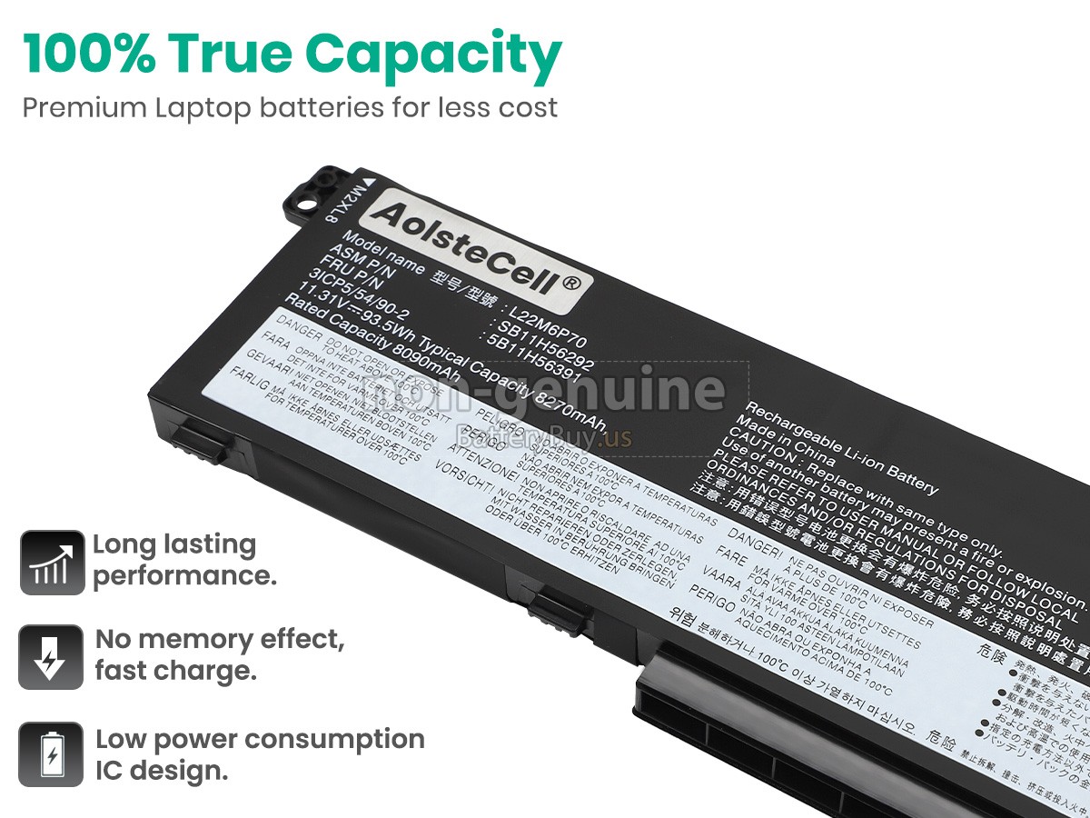battery for Lenovo L22M6P70