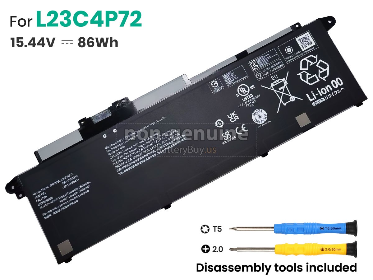 battery for Lenovo L23C4P72