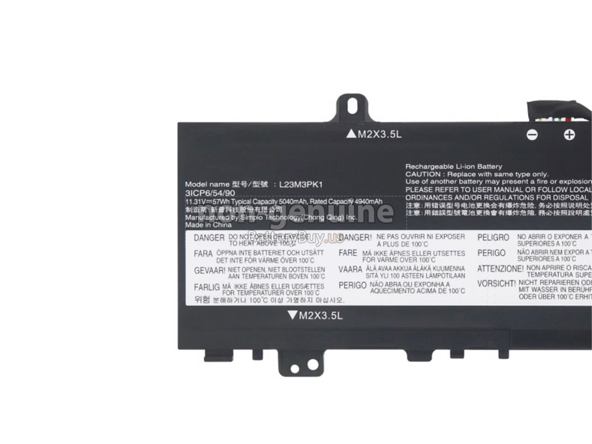 battery for Lenovo L23X4PK1