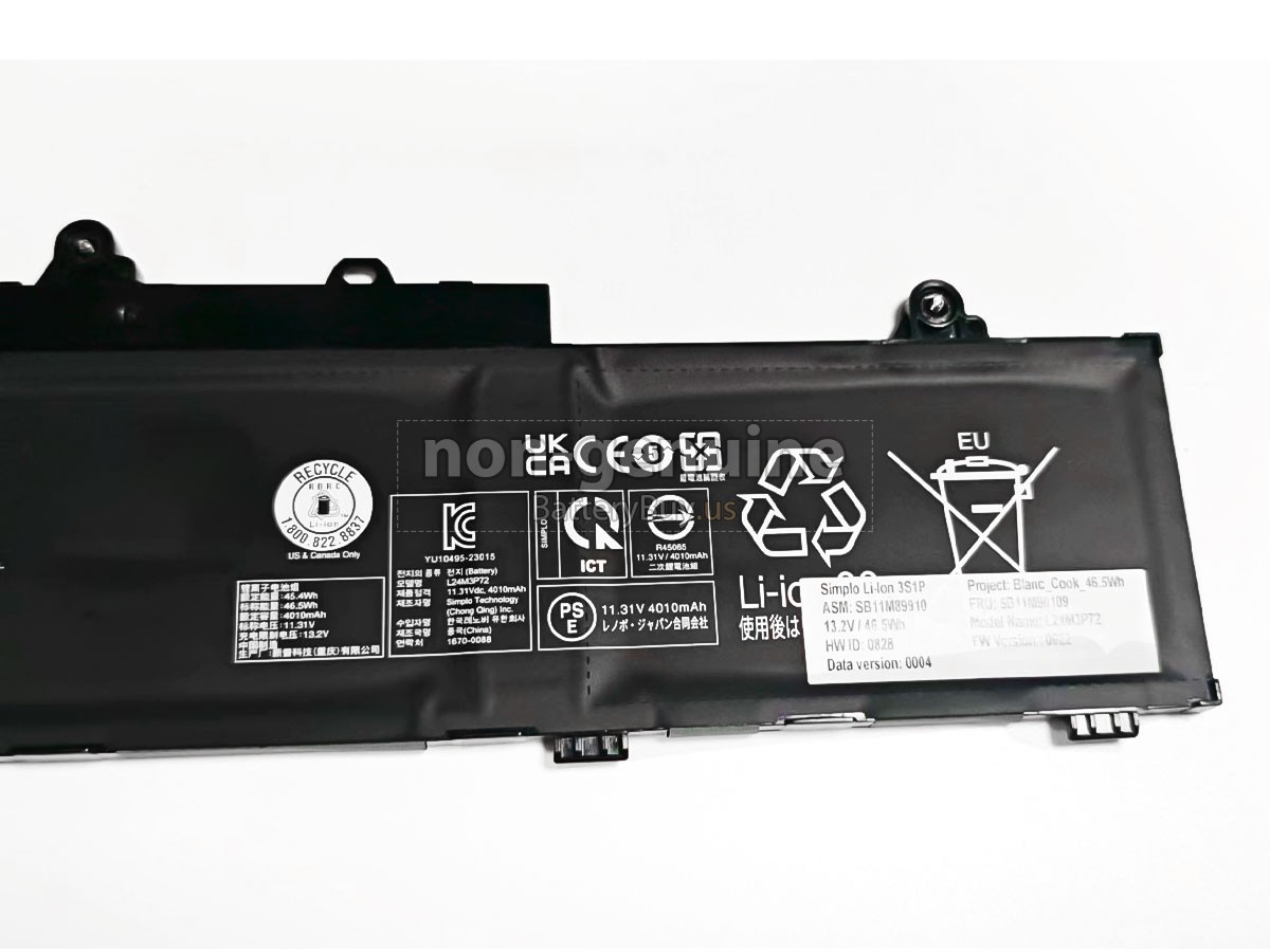 battery for Lenovo ThinkPad L16 GEN 2-21SA0038DK