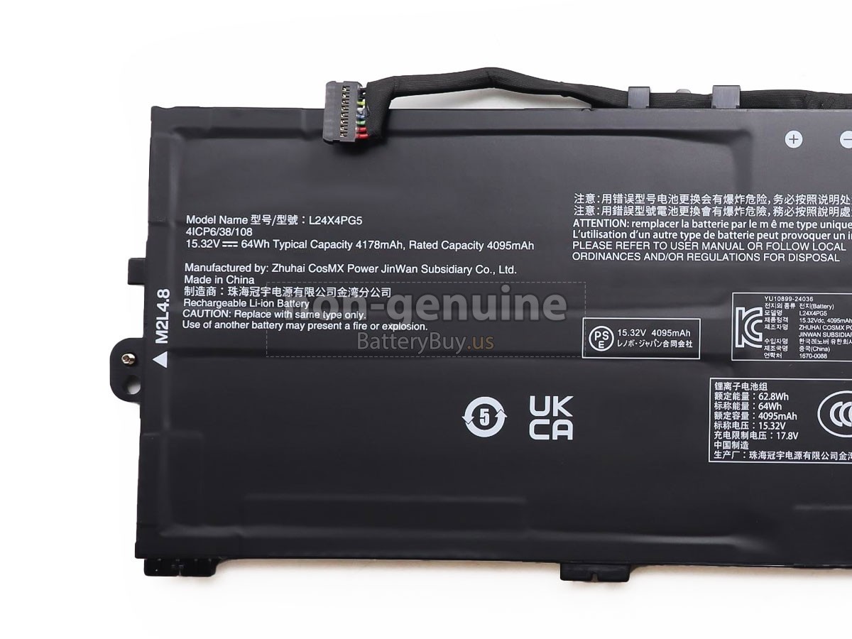 battery for Lenovo L24B4PG5