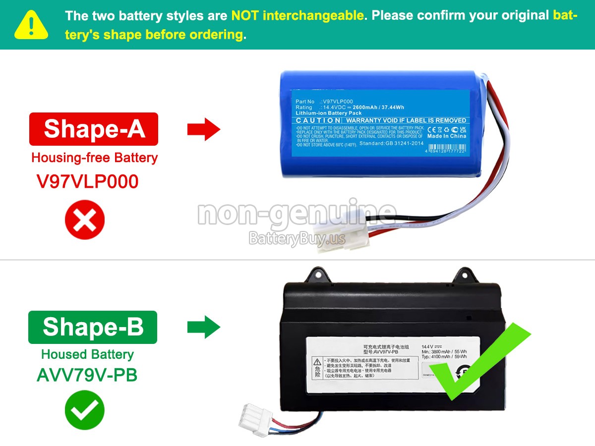 battery for Panasonic MC-RS877