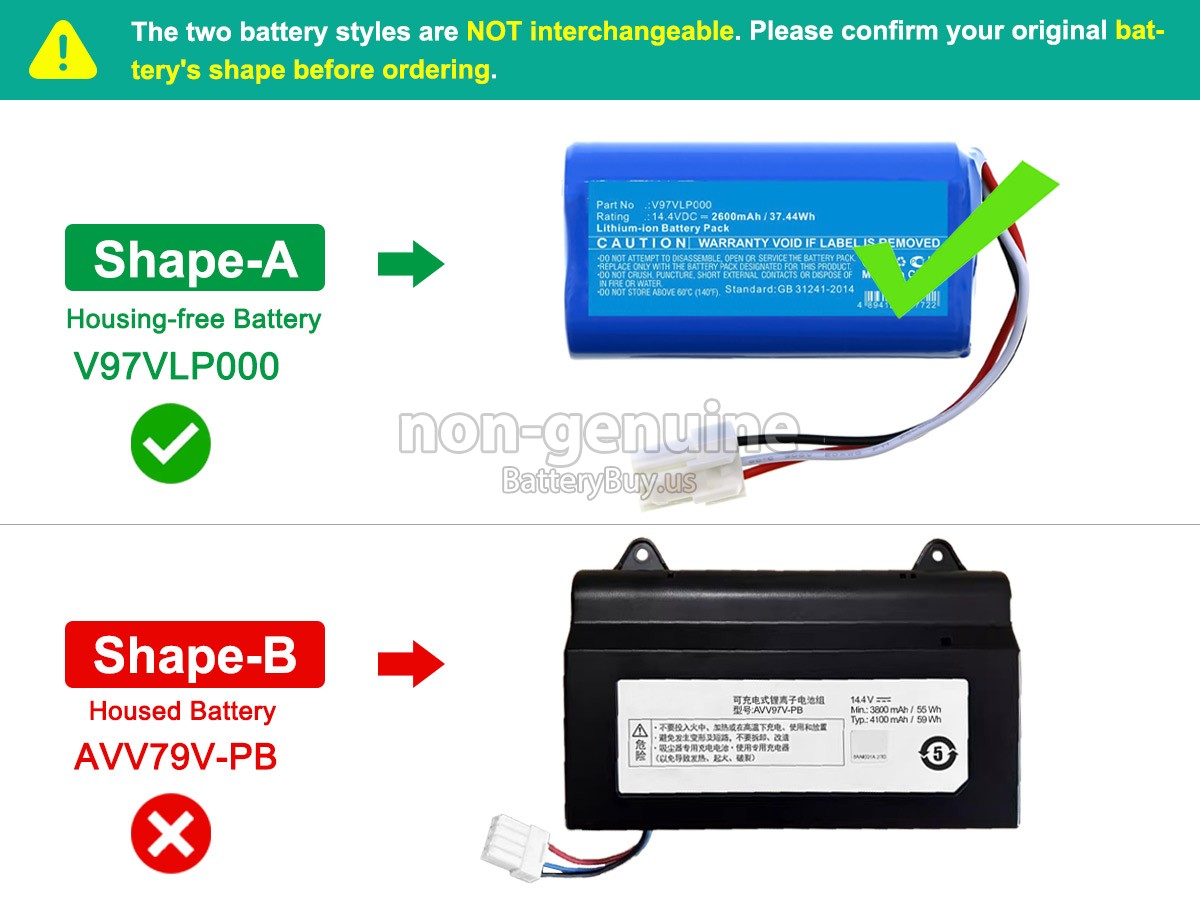 battery for Panasonic MC-RS877