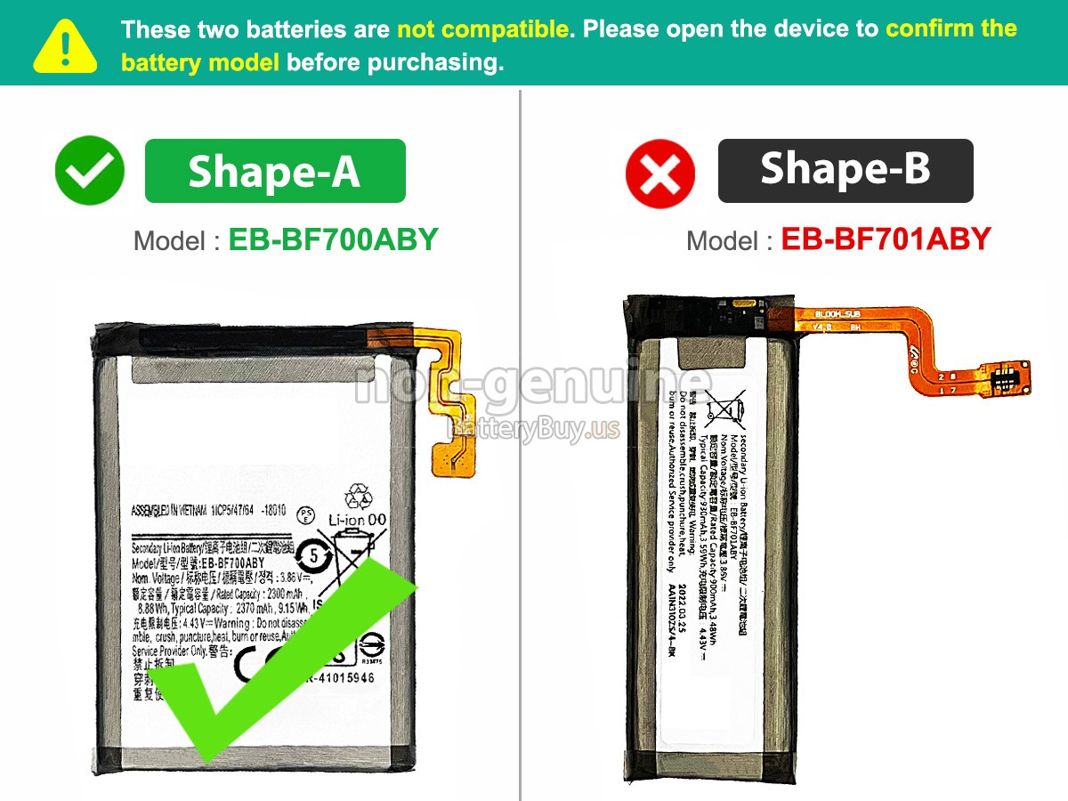 battery for Samsung SM-F707B