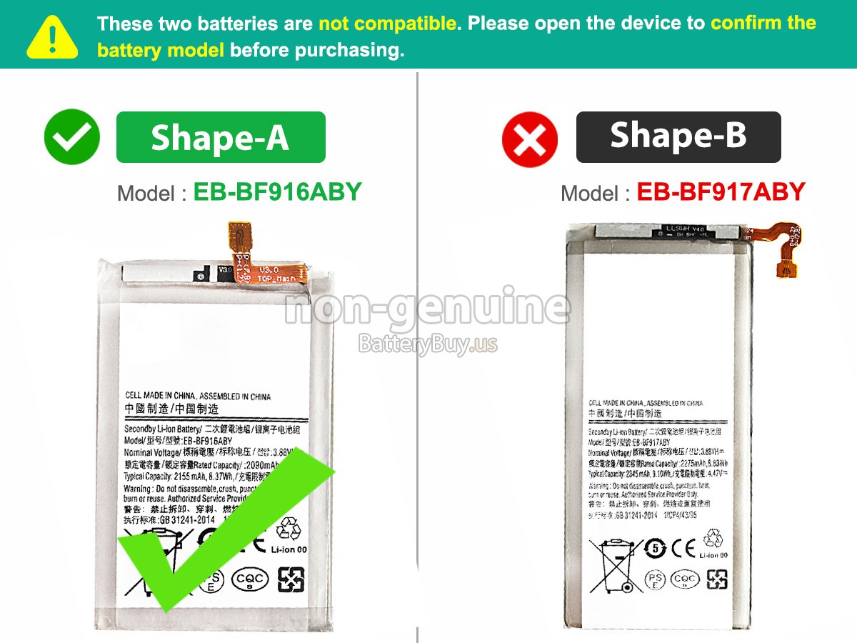 battery for Samsung SM-F916N