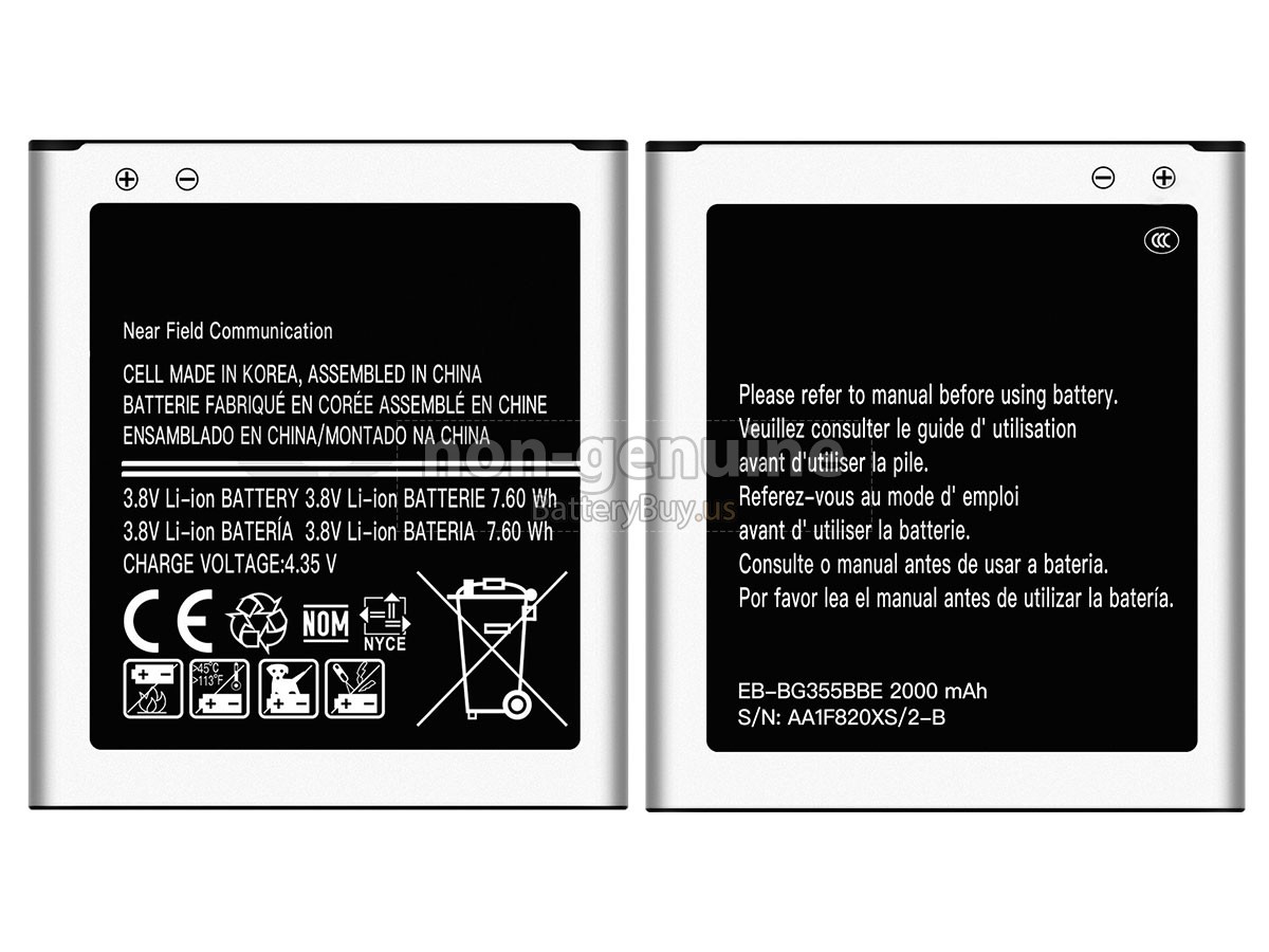battery for Samsung GALAXY CORE 2