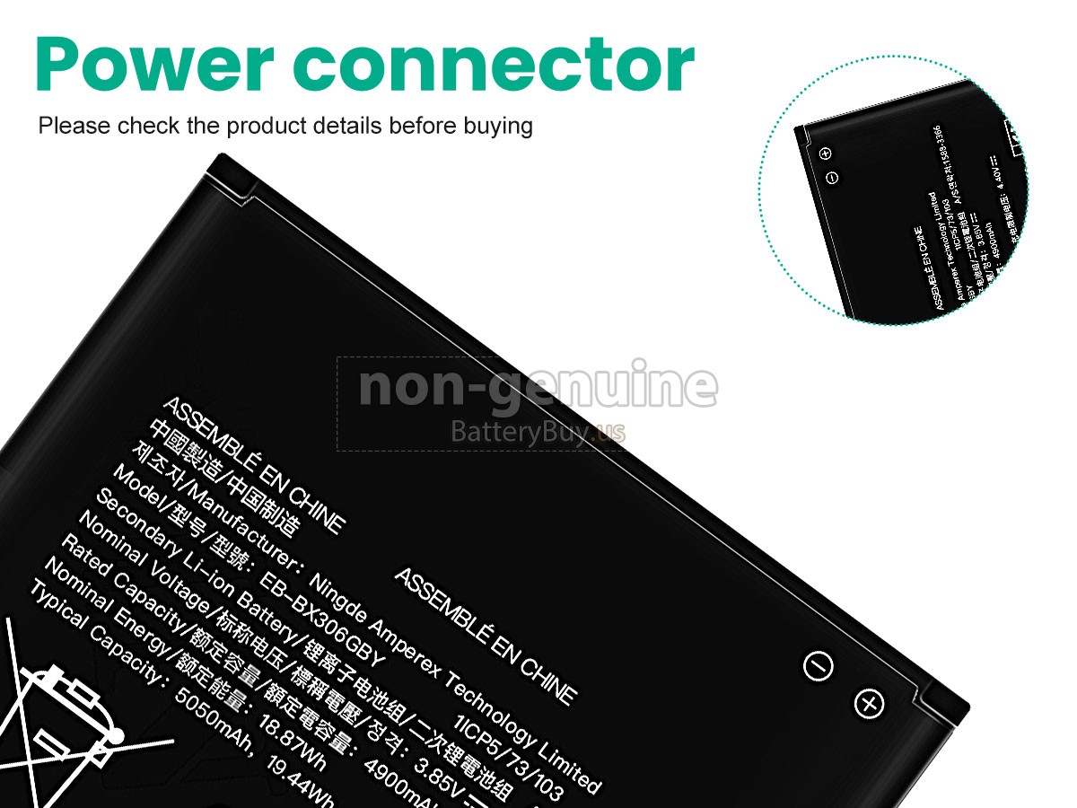 battery for Samsung EB-BX306GBY