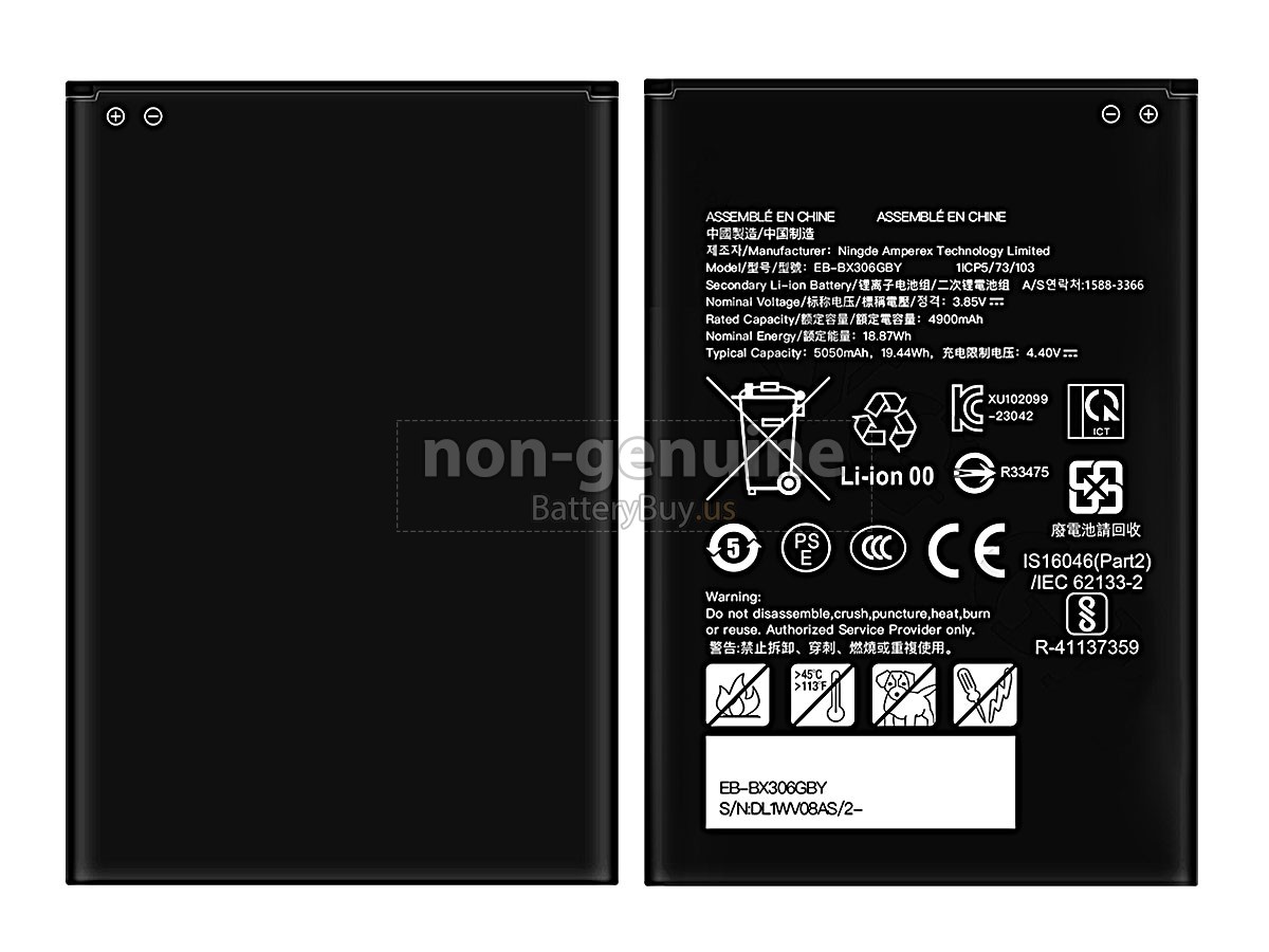 battery for Samsung EB-BX306GBY