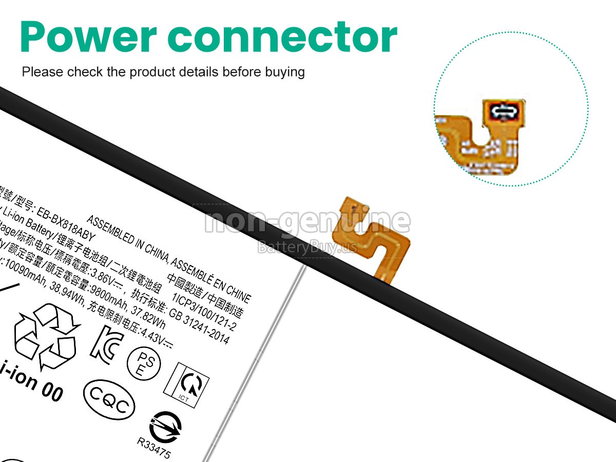 battery for Samsung Galaxy TAB S9 FE+ SM-X610
