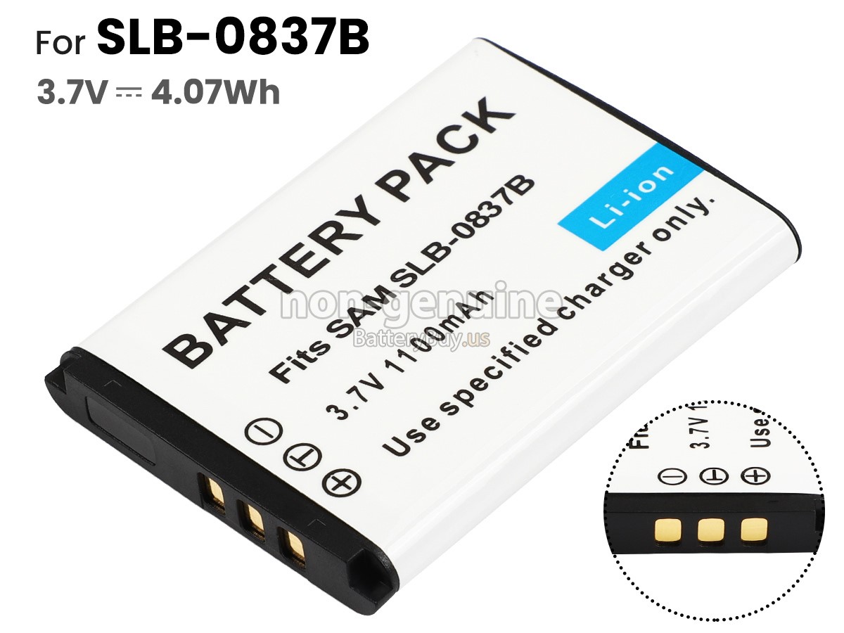 battery for Samsung SLB-0837B