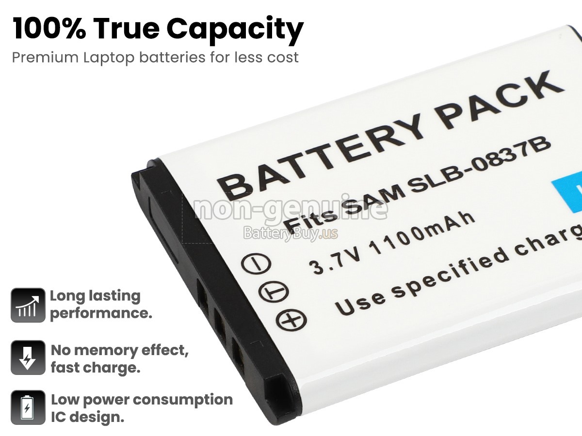 battery for Samsung SLB-0837B