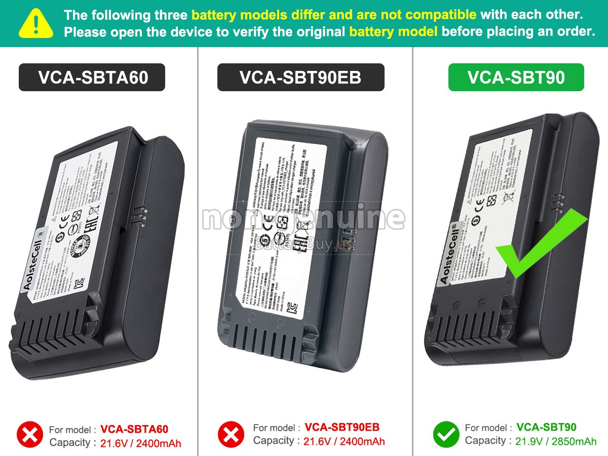 battery for Samsung VS20T7511T5/AA