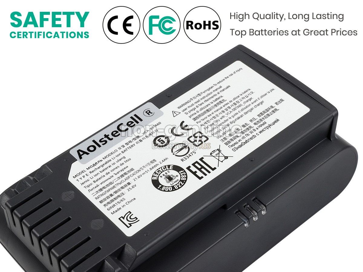 battery for Samsung VS20T7511T5/AA